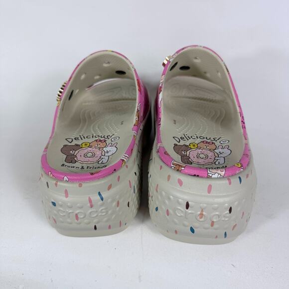 Crocs Line Friends Stomp Petit Sweets Slide Sandal Women 9 Pink Slip-On Open Toe - Picture 7 of 10